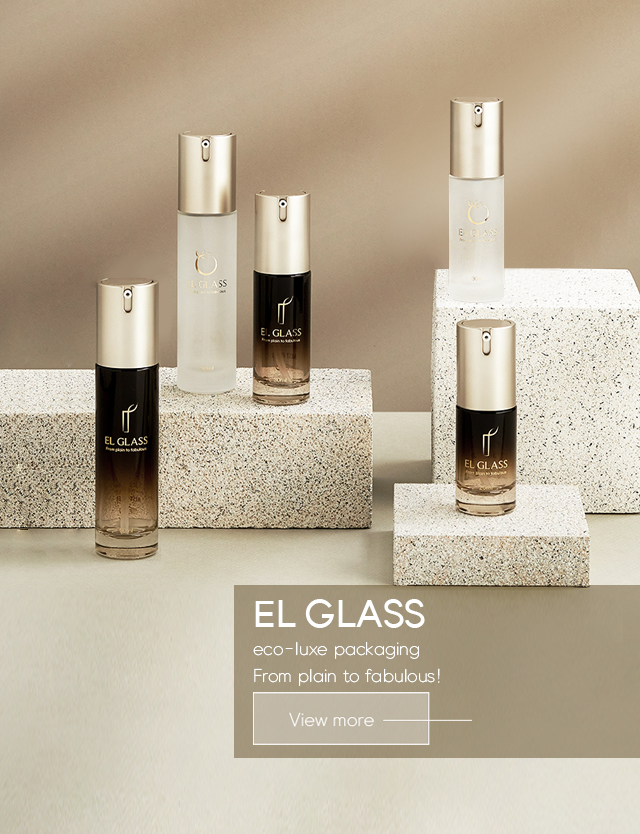 EL Glass pump bottle  for lotion and serum